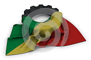 Gear wheel and flag of the congo