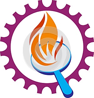 Gear wheel with flame