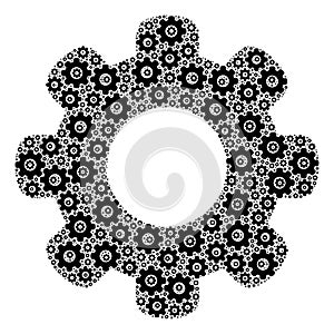 Gear Wheel Icon Recursive Composition