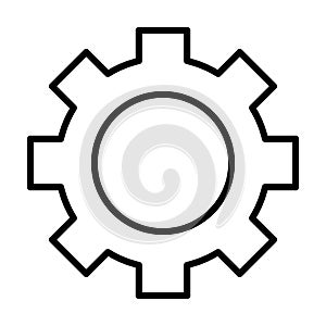 Gear wheel line icon. Cog sign. Options, preferences and settings symbol. Vector