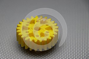 Gear wheel which is made of plastic used in various mechanical drives specially in robotics and high torque mini vehicles