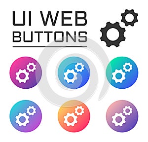 gear wheels account ui web button