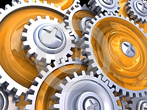 Gear wheels background