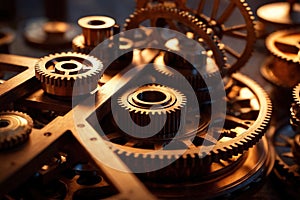 Gear wheels and cogs, mechanism engineering parts concept