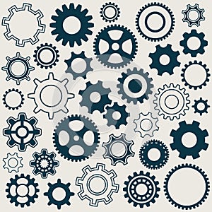 Gear wheels icons