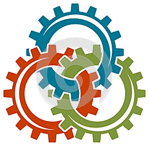 Gear wheels logo