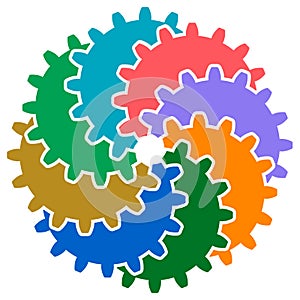 Gear wheels logo