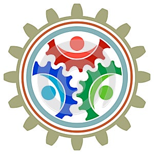 Gear wheels logo