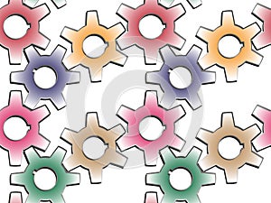 Gear wheels pattern