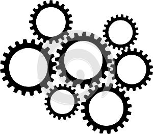 Gear wheels vector