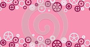 Gear wheels vector illustration banner text space