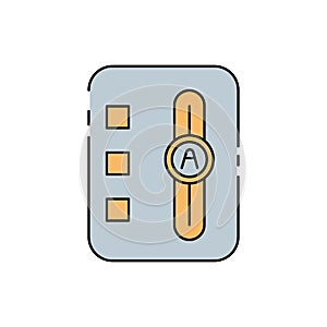 gearbox, shifter, automatic line icon colored. element of car repair illustration icons. Signs, symbols can be used for