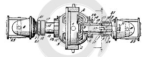 Gearing Differential vintage illustration