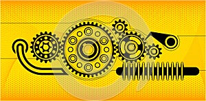 Gears abstract background