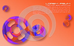 Gears. Abstract background for technical webpage. Vector illustration