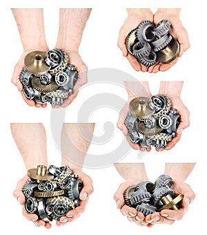 The gears and bearings