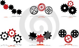 Gears - black and red - 3