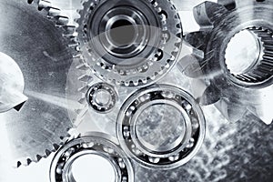 Gears, cogs and ball-bearings photo