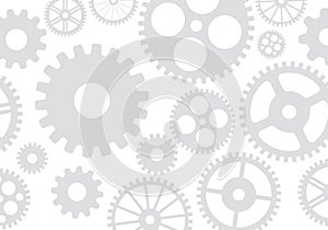 Gears and cogs gray background. Vector illustration