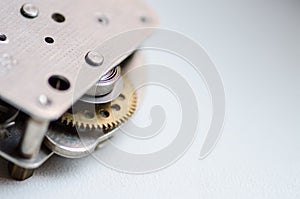 Gears and cogs macro. Sprocket background