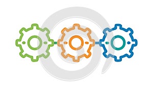 Gears and Cogs Mechanism Process and Engineering, vector design Generative AI