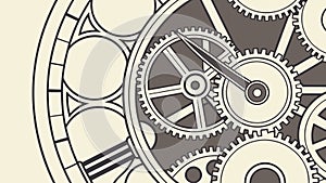 Gears and Cogs Mechanism, Teamwork and Process, vector design Generative AI