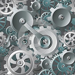 Gears and Cogs Seamless Machine Background