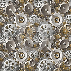 Gears and Cogs Seamless Machine Background