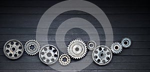 Gears Cogs Technology Industry Background Banner