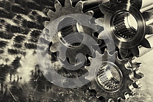 Gears and cogs titanium and steel