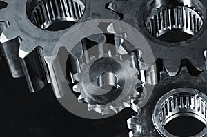 Gears in dark metallic tone