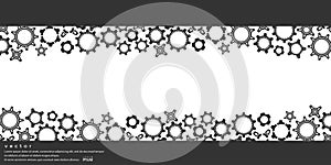 Gears . Engineering industrial background.Technical drawing .Technology banner.Vector illustration