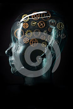 Gears Glass Head Thinking