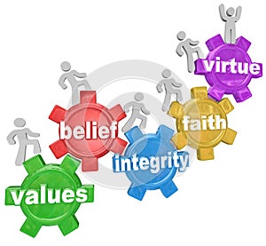 Gears Going Up Values Belief Integrity Faith Virtue