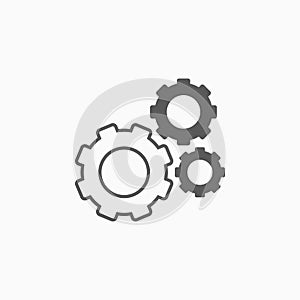 Gears icon, gear vector, engineer, machine