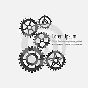 Gears icons combination background