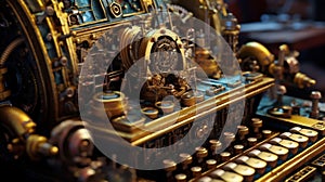 Gears of Imagination: A Close-Up View of a Captivating Steampunk Computer Macro