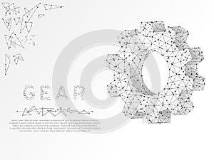 Gears. Industry development, engine work, business solution concept. Machine engineering symbol. Vector