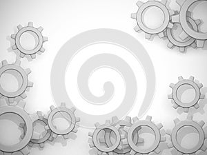 Gears, isolated object on white background
