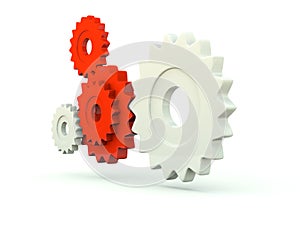 Gears isolated on white