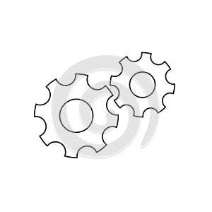 Gears line icon