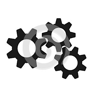 Gears machine inside image vector