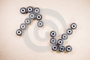Gears, mechanical components background