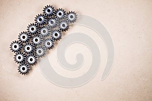 Gears, mechanical components background