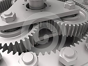 Gears - mechanical engineering concept
