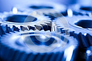 Gears meshing together, technic concept