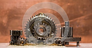 Gears in oil