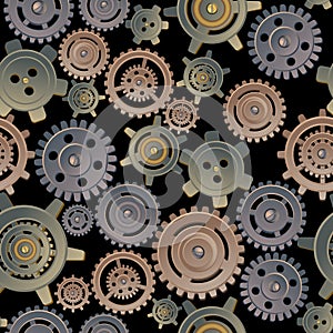 Gears seamless pattern