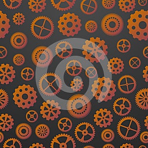 Gears seamless pattern
