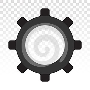 Gears setting cogs flat icon for apps and websites